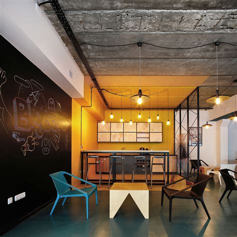 A World of Color and Creative Design: Modern Industrial Office in ...