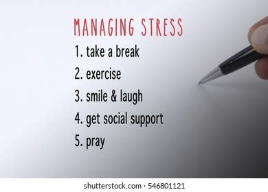 Stress Management Checklist On White Background Stock Photo 546801121 | Shutterstock