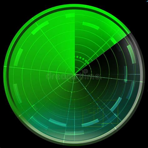 Green radar screen stock illustration. Illustration of alert - 4019111