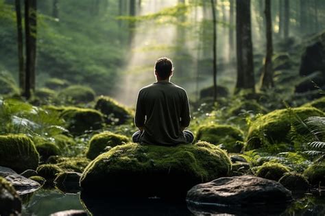 Premium AI Image | a serene meditation that embodies mindfulness and ...