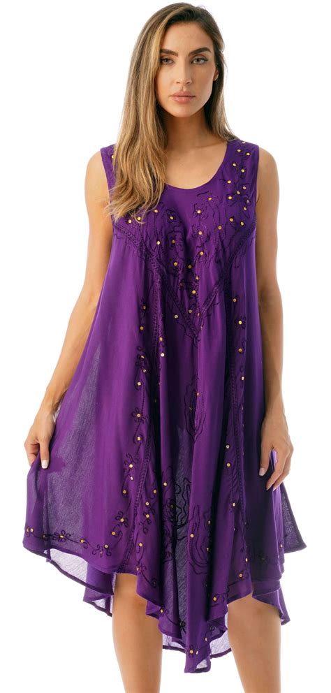 Riviera Sun - 21660-NVY-M Riviera Sun Dress / Dresses for Women (Medium, Purple) - Walmart.com ...