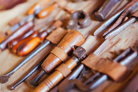 "A Collection Of Vintage Leather Working Tools" by Stocksy Contributor ...