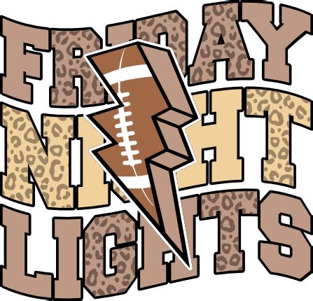 Friday night lights, leopard skin, football fan tshirt design - free svg file for members - SVG ...