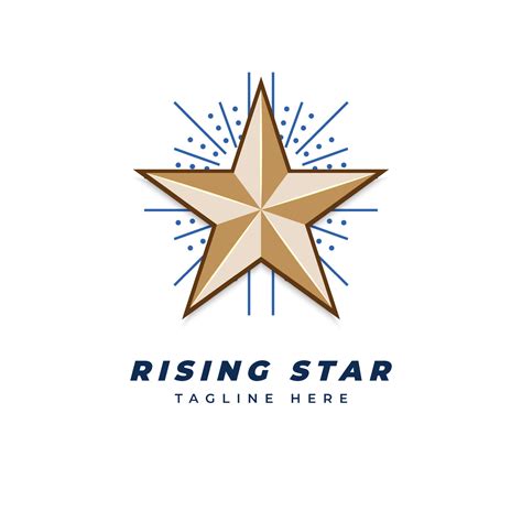 rising star logo design 23193534 Vector Art at Vecteezy