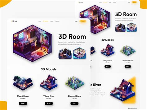 3D Model Website by Mohamad Chalak on Dribbble