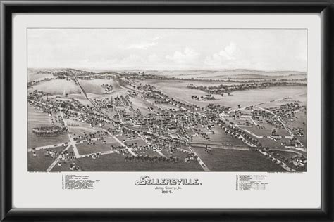 Sellersville PA 1893 - Vintage City Maps, Restored City Maps