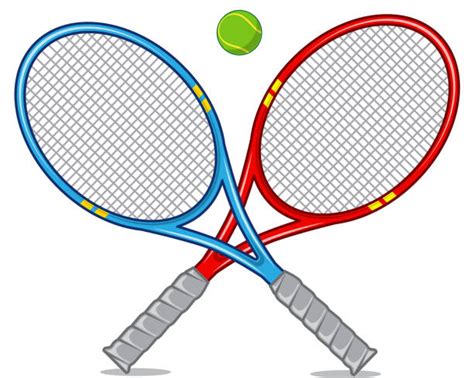 Best Cartoon Of Tennis Racket Illustrations, Royalty-Free Vector ...