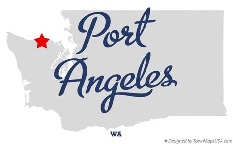 Map of Port Angeles, WA, Washington