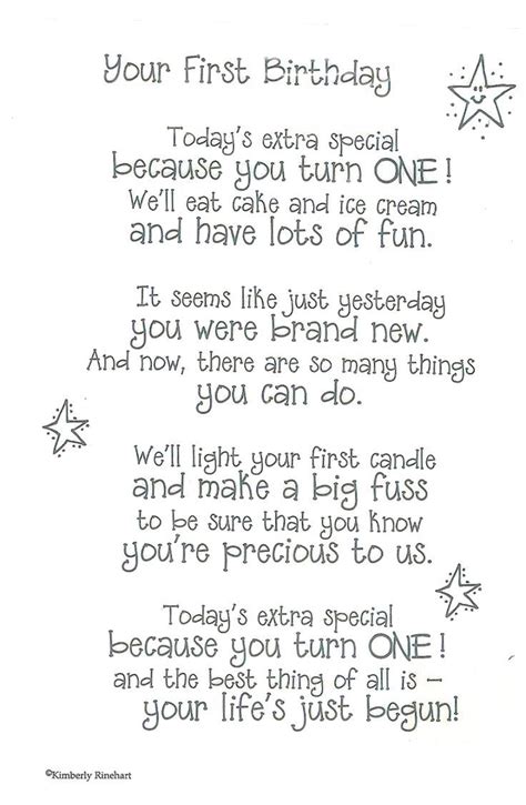 Granddaughter 1st Birthday Poems - 1st Birthday Ideas