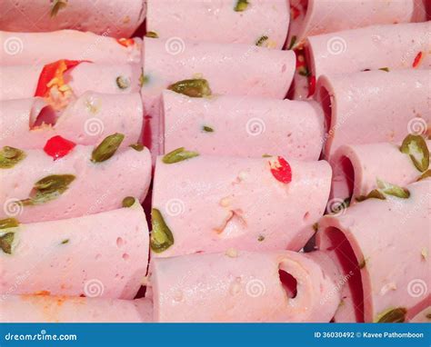 Bologna sausage and slices stock photo. Image of pieces - 36030492