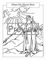 Moses At Mt Sinai Coloring Pages sketch template