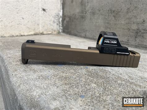 Glock 19X Slide Cerakoted using Burnt Bronze | Cerakote