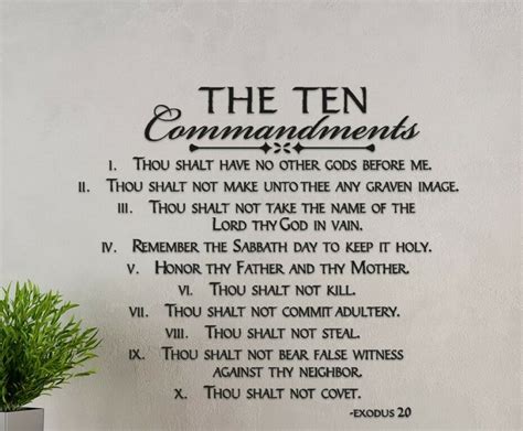 The Ten Commandments Bible Verse Exodus 20 Poster | ubicaciondepersonas ...