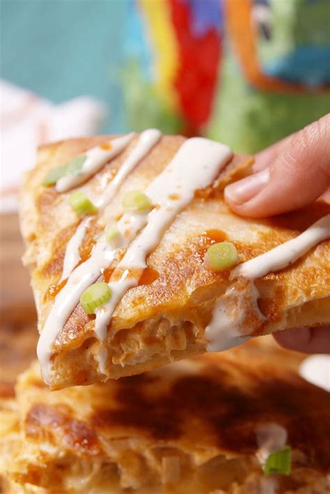 Best Buffalo Chicken Quesadilla Recipe-How To Make Buffalo Chicken Quesadilla—Delish.com