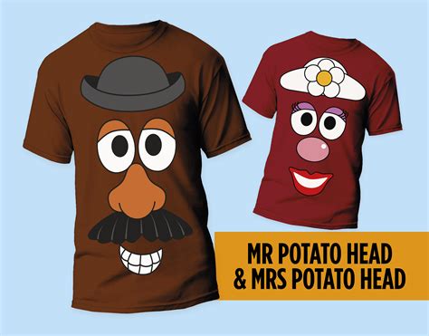 Mr Potato Costume, Mrs Potato Head Costume, Potato Head SVG, PDF, Large Size Clipart, Toy Story ...