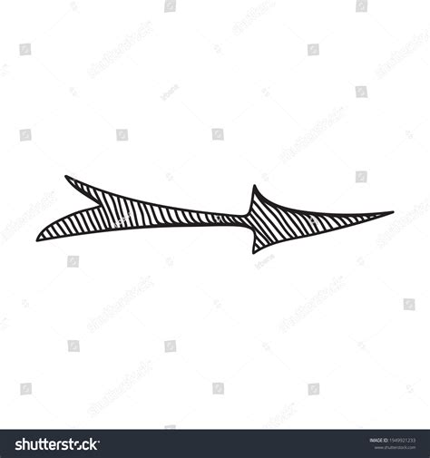 Arrow Black White Sketch Vector Illustration Stock Vector (Royalty Free ...