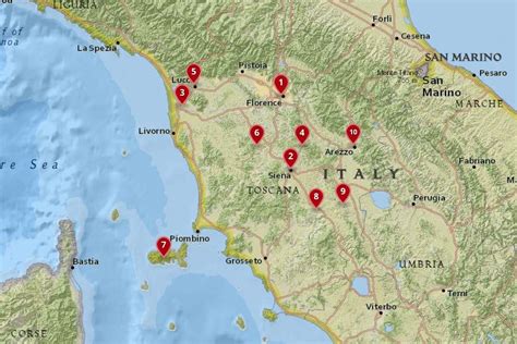 Tourist Map Of Tuscany