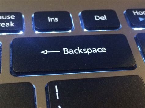 Backspace on the keyboard: location and function