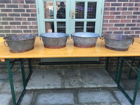 Reclaimed metal oval tub/medium garden planter - Vintage Pine Etc. Ltd