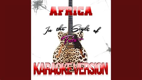 Africa (In the Style of Toto) (Karaoke Version) - YouTube