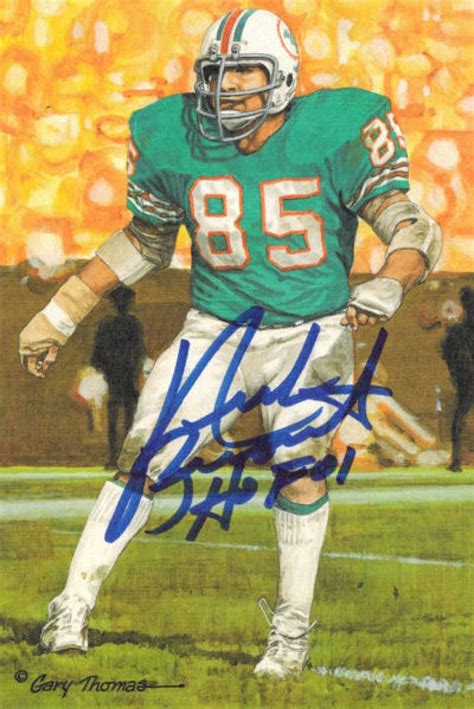 Nick Buoniconti Autographed Miami Dolphins Goal Line Art Card Blue HOF 10735 – Denver Autographs