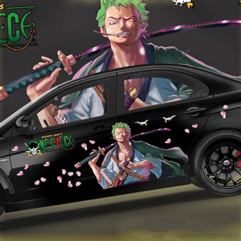 Buy NEVAY Anime One Piece Roronoa Zoro Self-Adhesive Side Truck Vinyl Decals Car Stickers on The ...