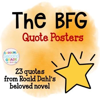 The BFG Book Quote Posters by Suddenly Second Grade | TpT