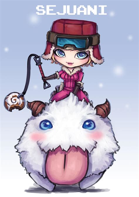 Fan Art LOL Chibi Poro Rider Sejuani by PuddingzZ on DeviantArt