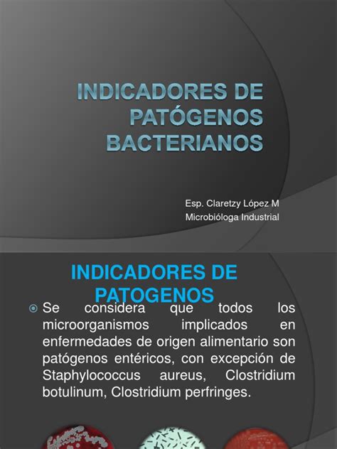 Indicadores de Patogenos Bacterianos | Microbiología | Alimentos