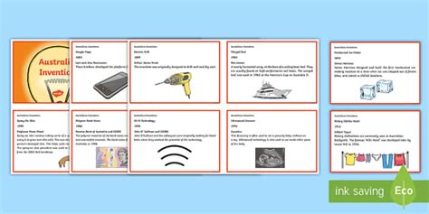 Australian Inventions Fact Cards (teacher made) - Twinkl