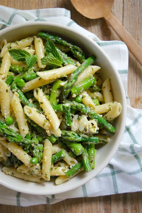 Spring Vegetable Pesto Pasta - Mom's Kitchen Handbook