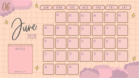 Draw so cute mini calendar - dearsilope