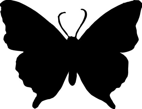 Butterfly Clip Art Black And White Silhouette