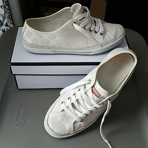 80% off Coach Shoes - All white Edith Coach sneakers size 8 like size 9 from Tenesia's closet on ...