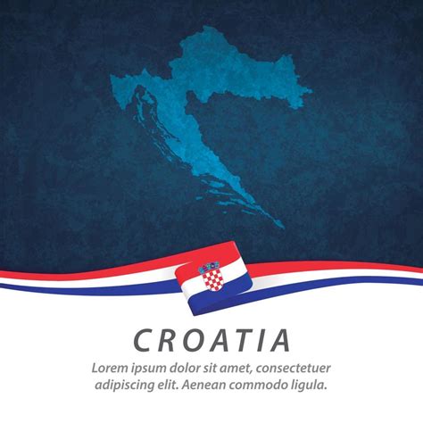 Croatia flag with map 2711322 Vector Art at Vecteezy