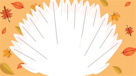 Download Thanksgiving Zoom Background Cartoon Turkey Feathers | Wallpapers.com