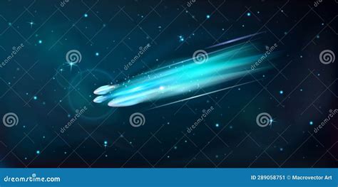 Meteor in Space Composition Stock Vector - Illustration of trace, spark ...