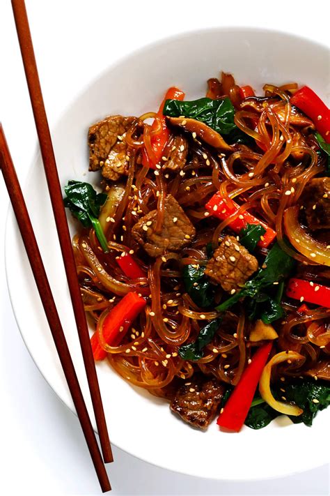 Japchae (Korean Noodle Stir-Fry) | Gimme Some Oven