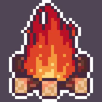 [OC] Campfire : r/PixelArt