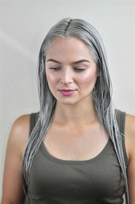 Silver Ombre Hair Dye Tutorial with oVertone | MayaLaMode | Hair dye tutorial, Dyed hair ombre ...