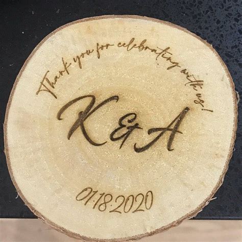 Personalized Engraved Coasters Custom Wedding Gift Wooden | Etsy | Rustic wedding centerpieces ...