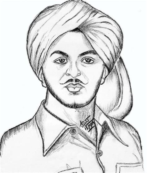 Buy Bhagat singh beautiful sketch Online @ ₹199 from ShopClues