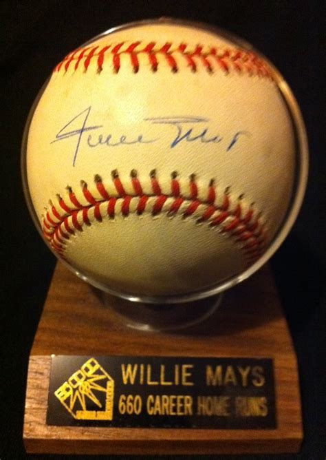 Willie Mays autographed baseball