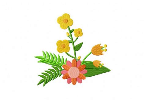 Flower Bouquet Machine Embroidery Design – Daily Embroidery