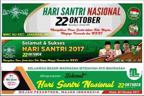 Spanduk Peringatan Hari Santri Nasional - Misteri Soal