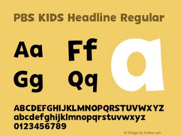 PBS KIDS Headline Font,PBS KIDS Headline Regular Font,PBSKIDSHeadline ...