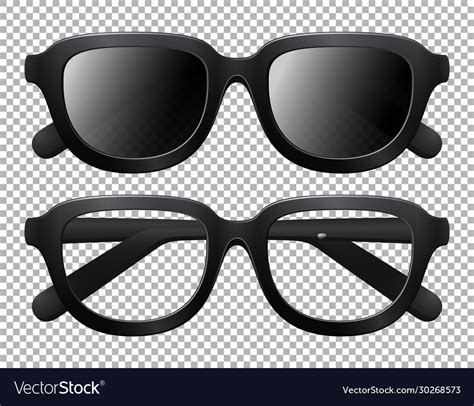 Two pairs glasses on transparent background Vector Image