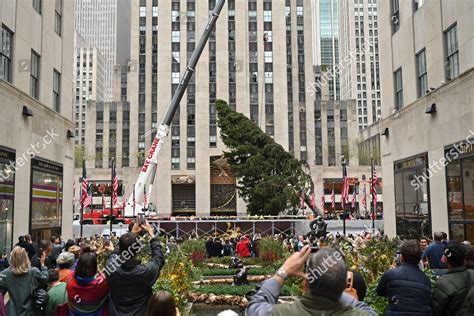 Rockefeller Center Christmas Tree Arrives Rockefeller Editorial Stock ...