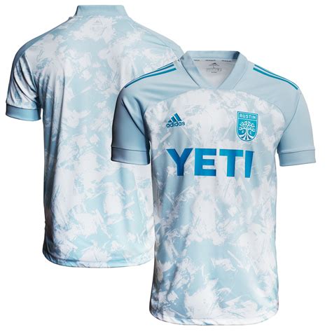 Men's adidas Light Blue Austin FC 2021 Primeblue Replica Jersey