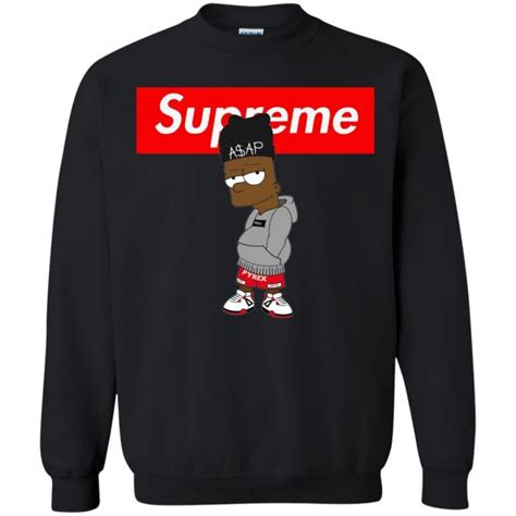 Supreme Bart Simpson ASAP Rocky Sweatshirt - Shop Supreme x The Simpson ...